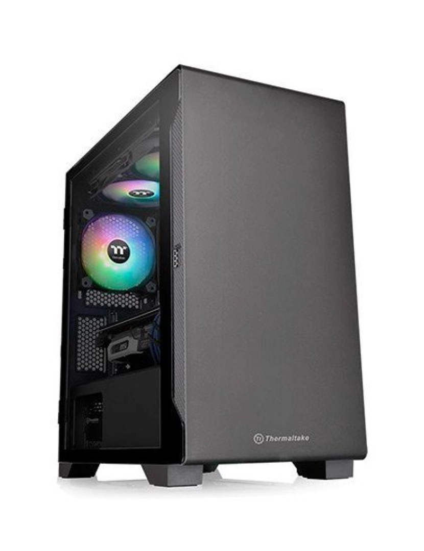 imagem de TORRE MICRO ATX THERMALTAKE S100 TG NEGRO1