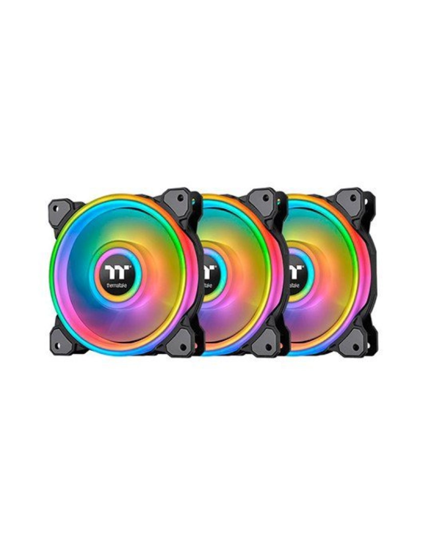 imagem de VENTILADOR 140X140 THERMALTAKE RING QUAD RGB PACK 3UDS1