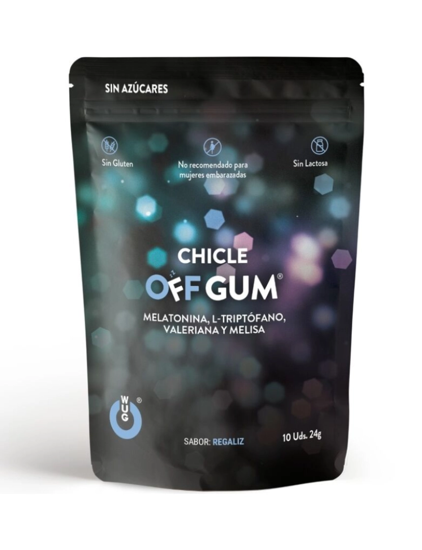 imagem de WUG GUM OFF VALERIAN, TRYPTOPHAN, LEMON BALM AND MELATONIN 10 UNITS1