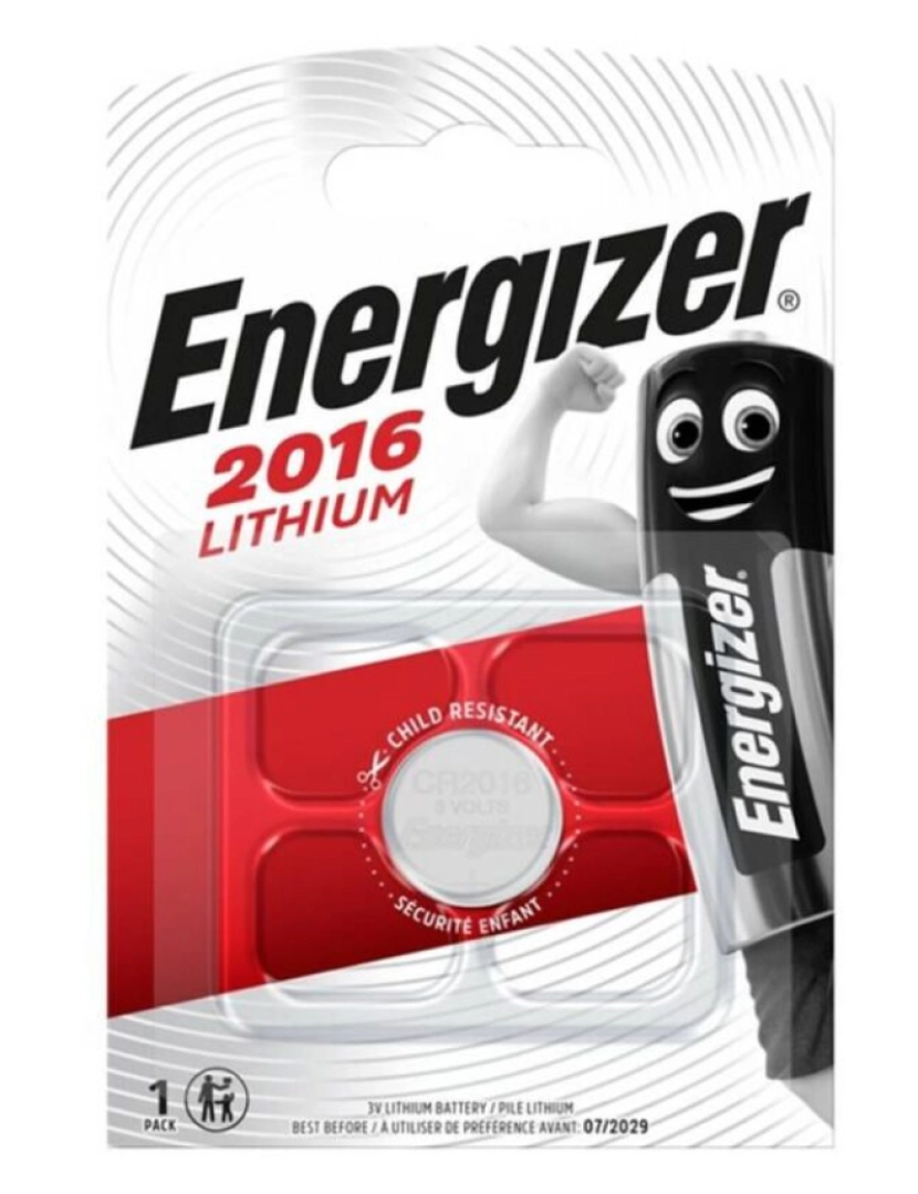 imagem de BOTÃO DE LÍTIO ENERGIZER CR2016 3V 1 UNIDADE1