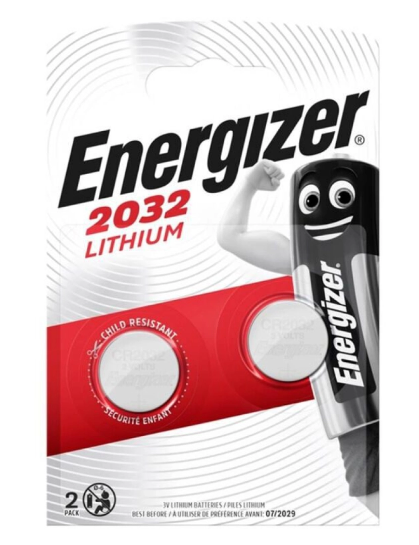 imagem de BOTÃO DE LÍTIO ENERGIZADOR CR2032 3V 2 UNIDADE1