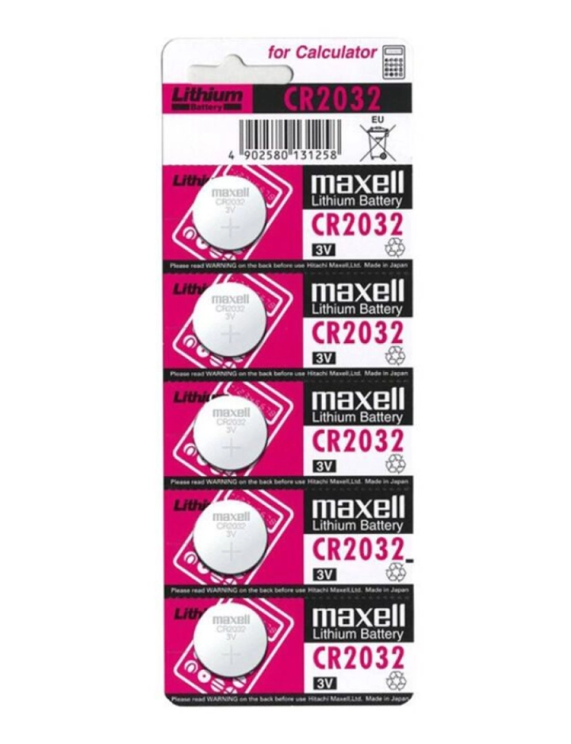 imagem de BATERIA MAXELL LITIO CR2032 3V 5UDS1