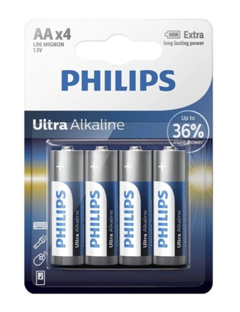 imagem de BATERIA PHILIPS ULTRA ALCALINA AA LR6 4 UNIDADE1