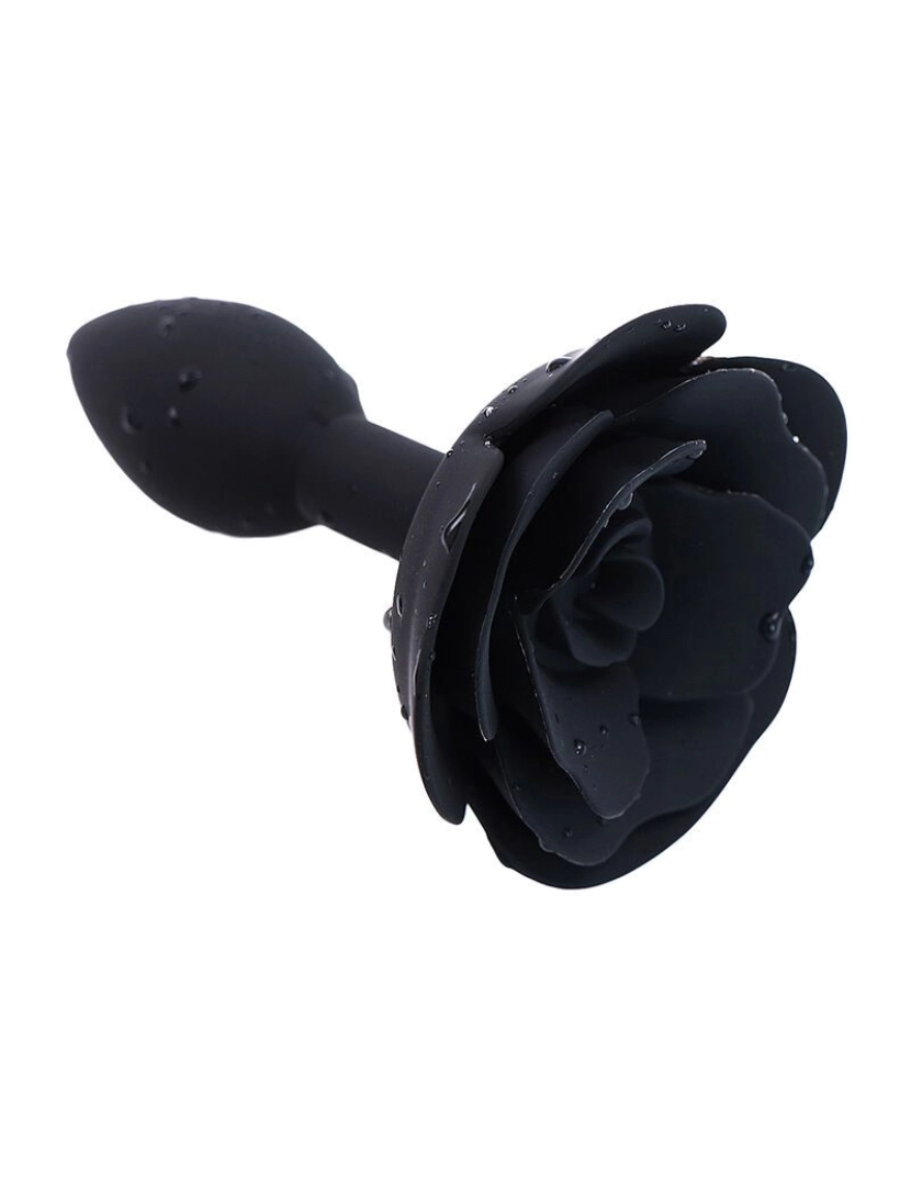 imagem de OHMAMA FETISH ROSE SILICONE ANAL PLUG - PRETO1