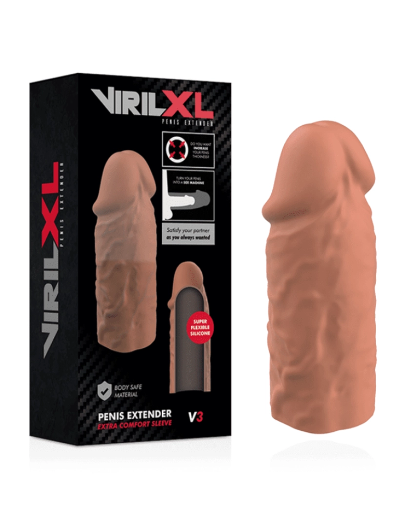 imagem de VIRILXL EXTENSION DE PENE LIQUID SILICONE V3 MARRON1