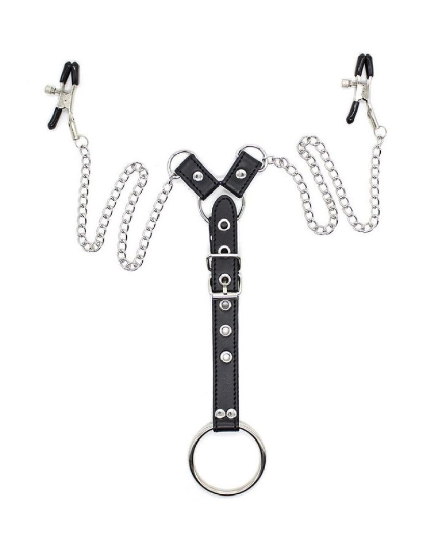 imagem de CONJUNTO DE ANÉIS PENAIS OHMAMA FETISH NIPPLE CLAMPS1