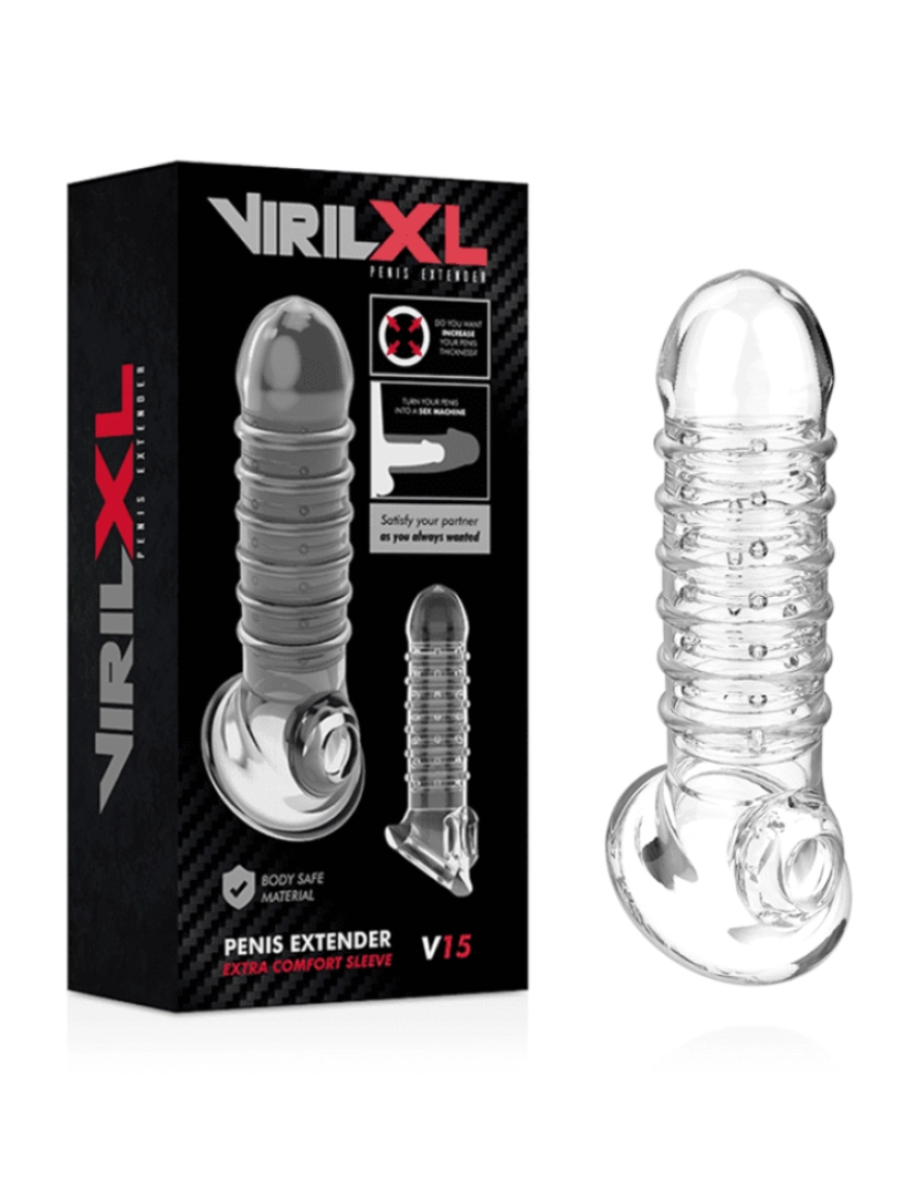 imagem de VIRILXL EXTENSION Y FUNDA DE PENE V15 TRANSPARENTE1