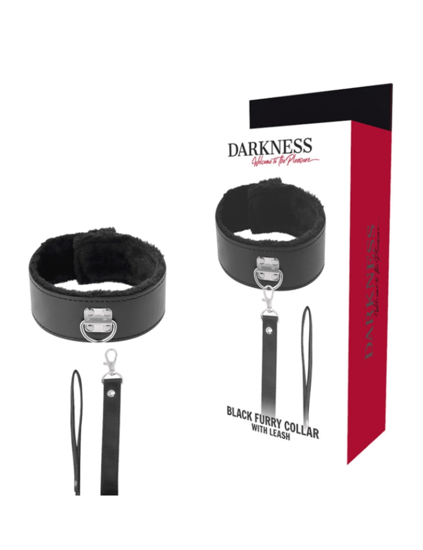 imagem de DARKNESS COLLAR WITH LEASH TITANIUM1