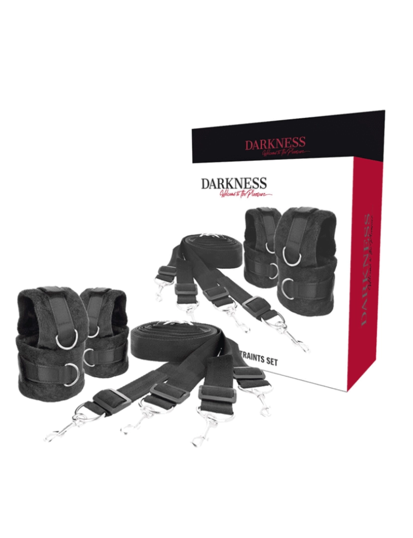 imagem de DARKNESS INTERLACE OVER AND UNDER BED RESTRAINT SET1