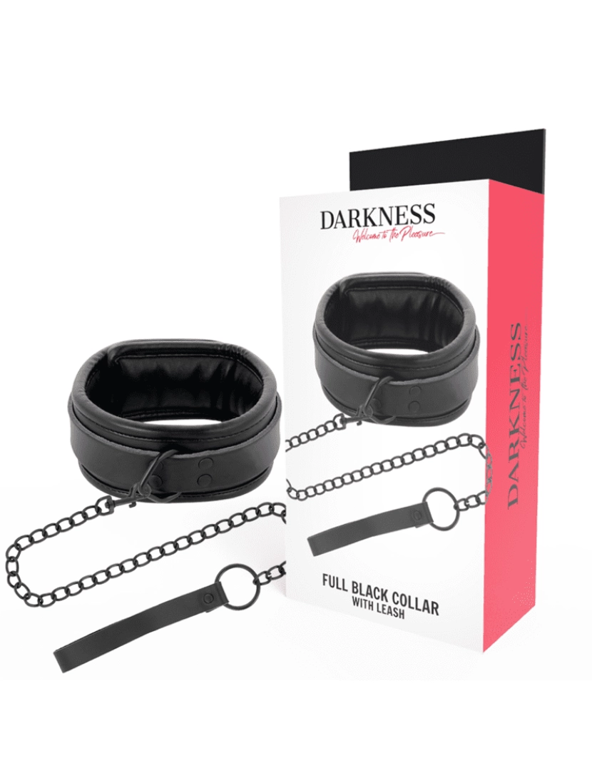 imagem de DARKNESS FULL BLACK COLLAR WITH LEASH1