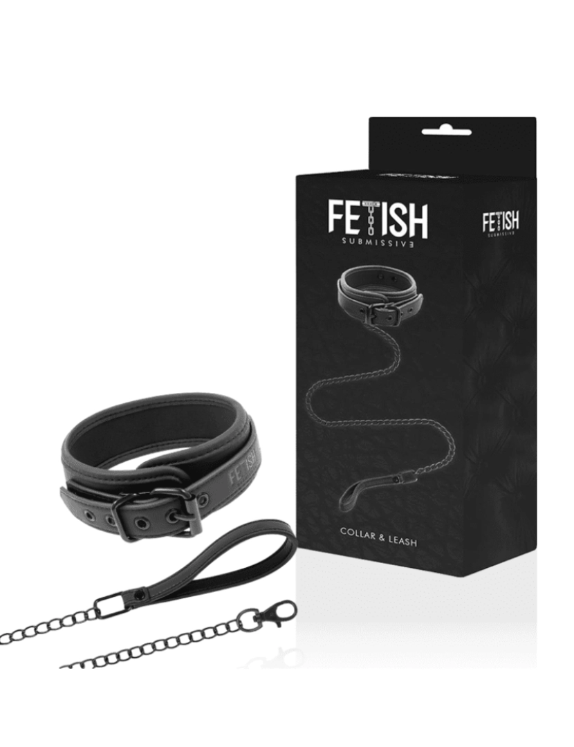 imagem de FETISH SUBMISSIVE COLLAR CON CADENA CON FORRO DE NOPRENO1