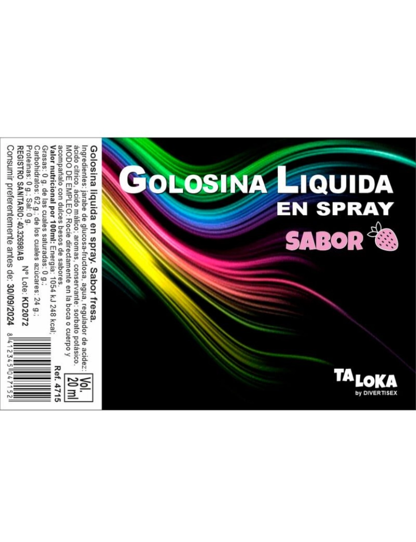 imagem de TALOKA - SPRAY GOLOSINA LÍQUIDA FRESA1