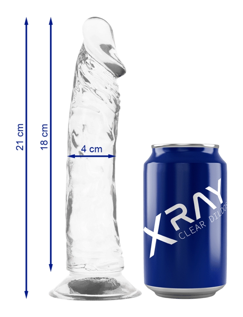 imagem de XRAY CLEAR DILDO TRANSPARENTE 21CM X 4CM1