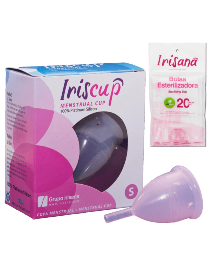 imagem de IRISCUP MENSTRUAL CUP ROSA PEQUENO1