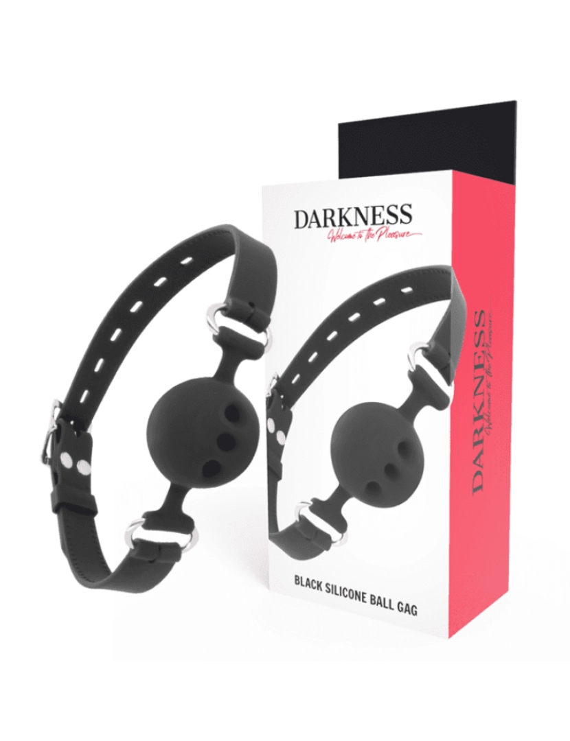 imagem de DARKNESS BALL SILICONE GAG BLACK1