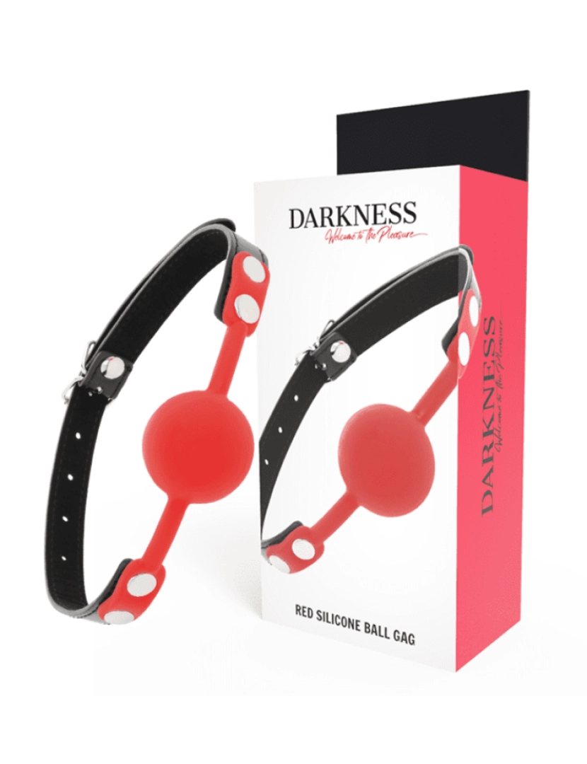 imagem de ESFERA DARKNESS BALL SILICONE GAG VERMELHO1