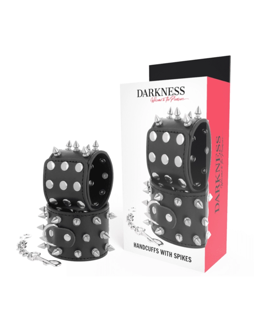 imagem de DARKNESS KULLS AND BONES HANDCUFFS WITH SPIKES1