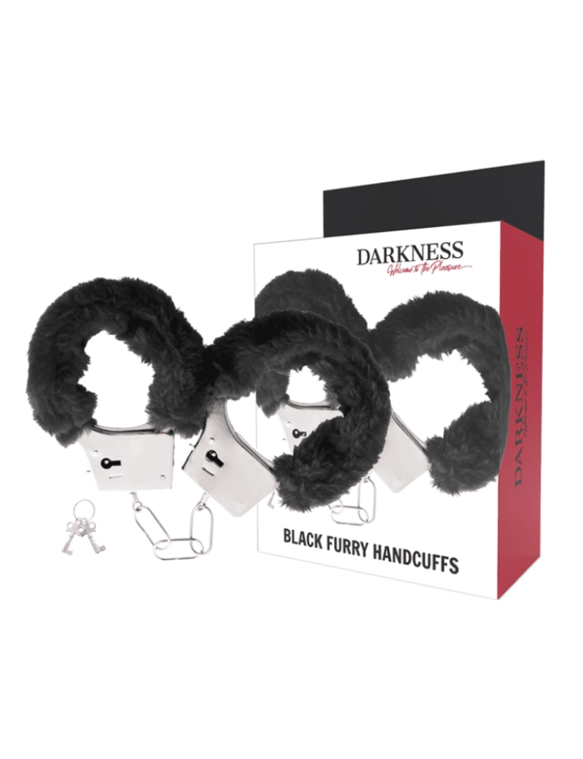 imagem de DARKNESS PLEASURE FURRY HANDCUFFS BLACK1