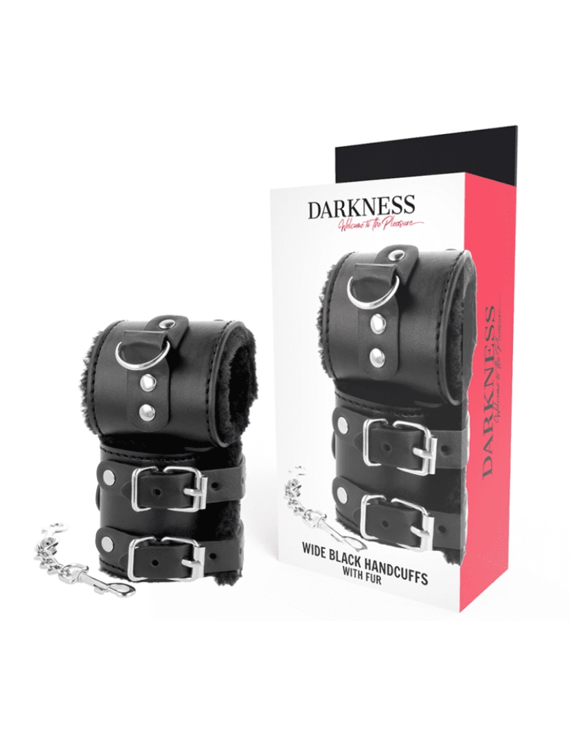 imagem de DARKNESS WRIST RESTRAINTS BLACK WITH FUR1