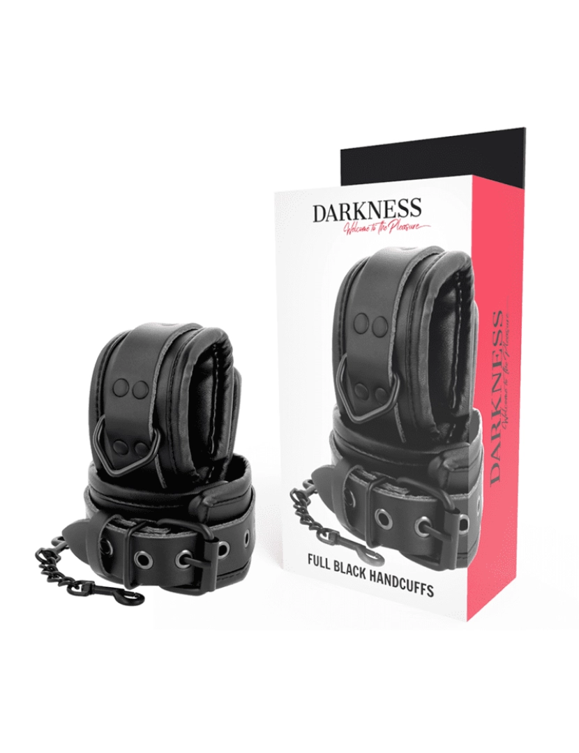 imagem de DARKNESS LEATHER WRIST RESTRAINTS BLACK1