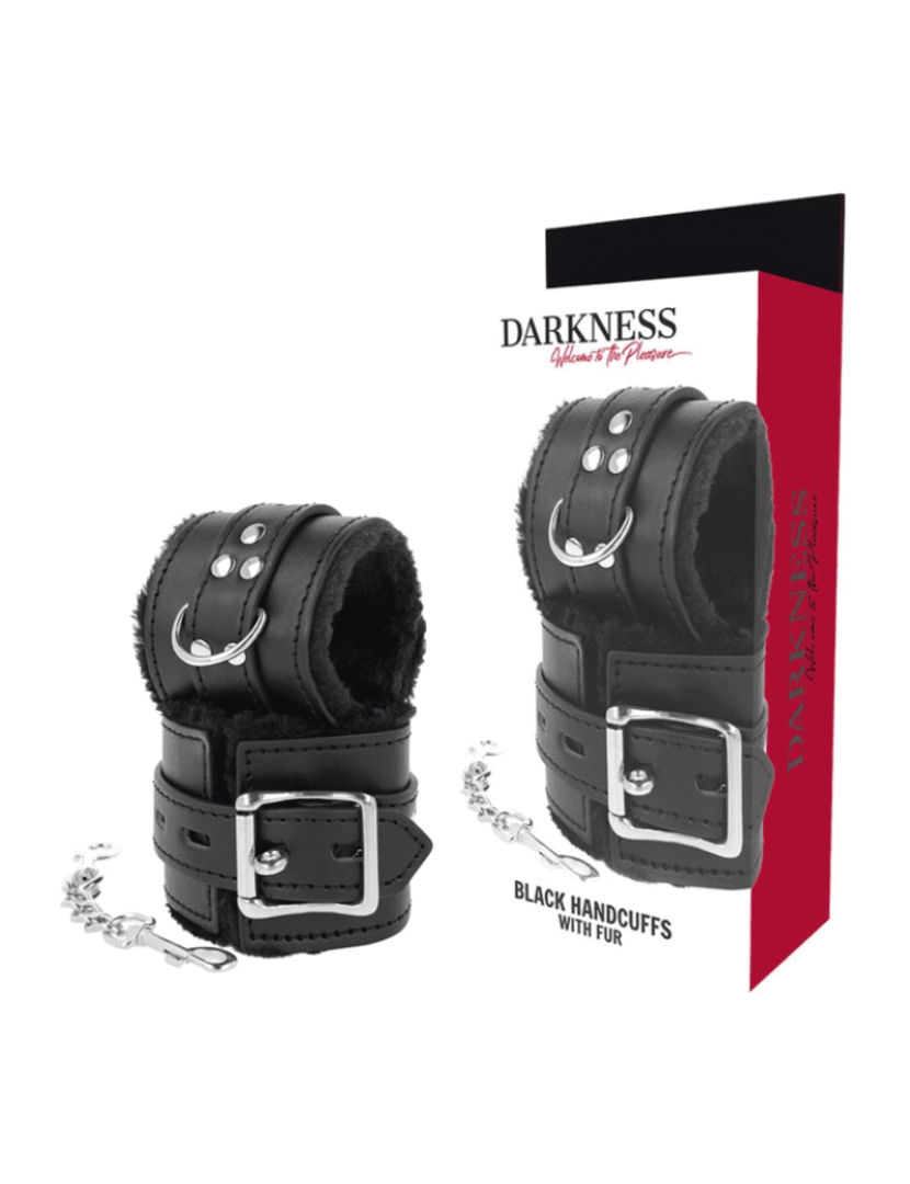 imagem de DARKNESS LOVE CUFFS, WRIST WITH FUR BLACK1