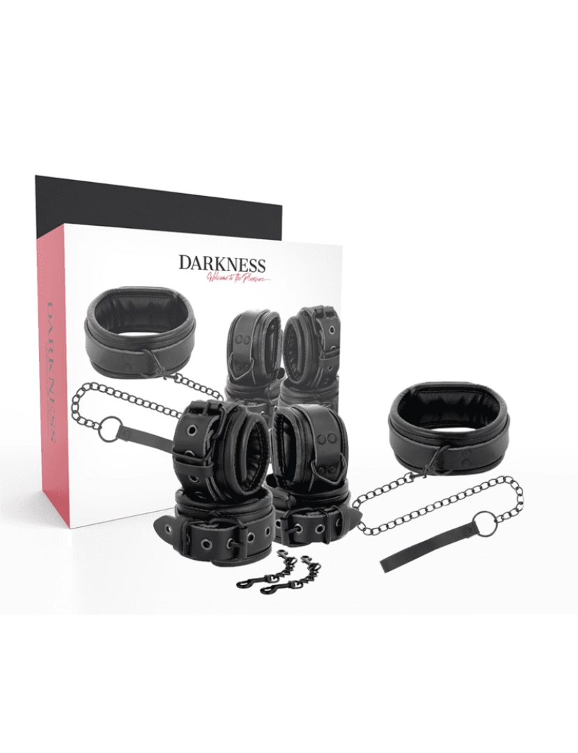 imagem de DARKNESS LEATHER AND HANDCUFFS BLACK1