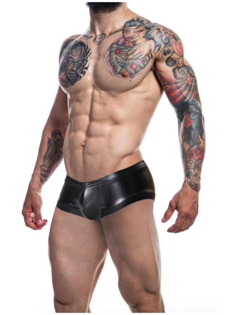 imagem de CUT4MEN - BOOTY SHORTS PRETO COURO XL1