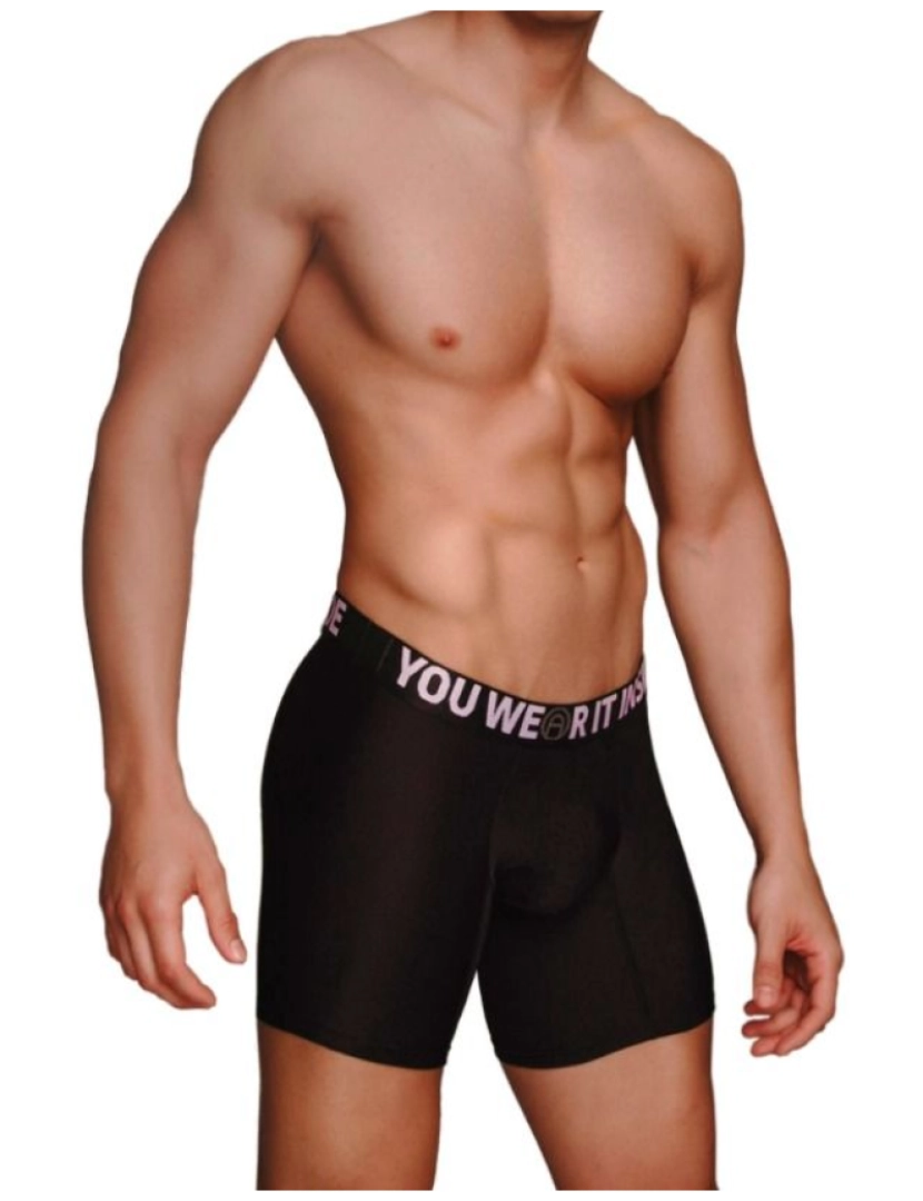 imagem de MACHO - MS077 BLACK LONG SPORTS BOXER SIZE S1