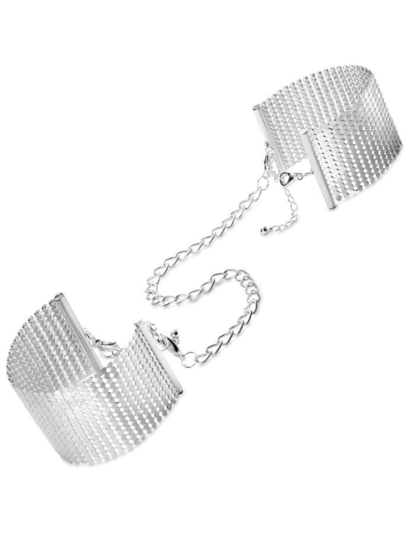 imagem de BIJOUX DÉSIR MÉTALLIQUE SILVER METALLIC MESH HANDCUFFS1