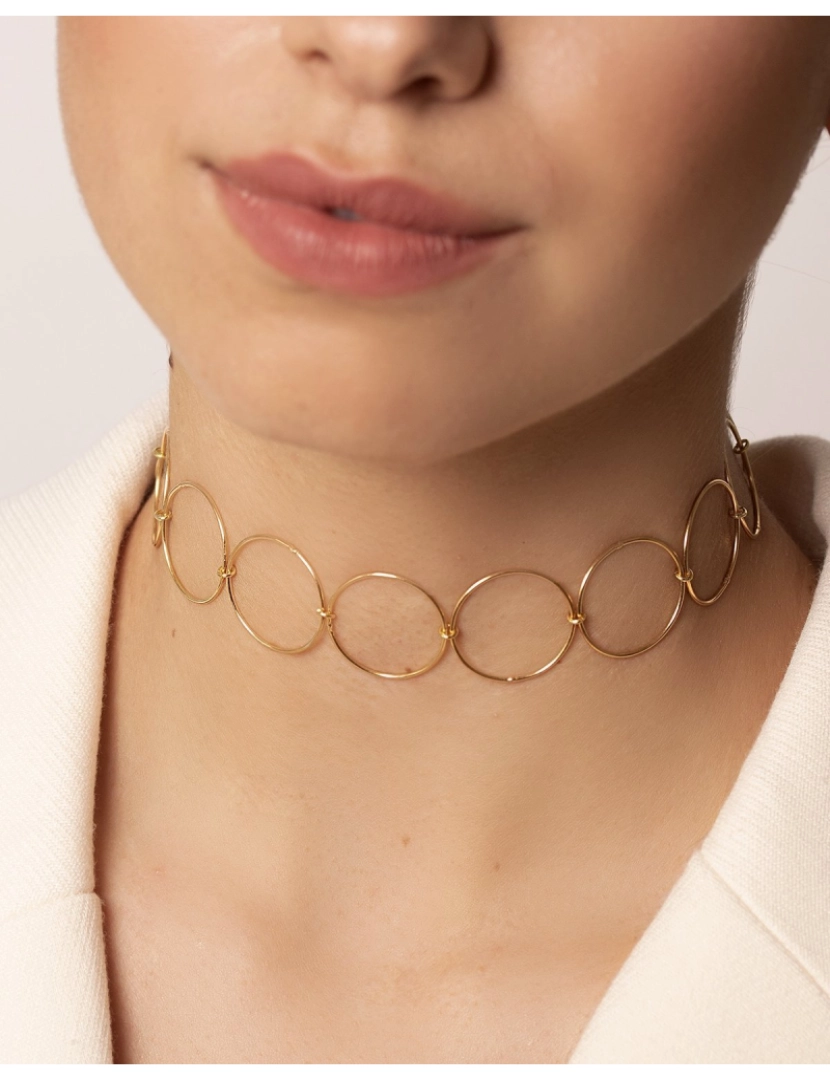 imagem de Big Circles Choker Ouro3