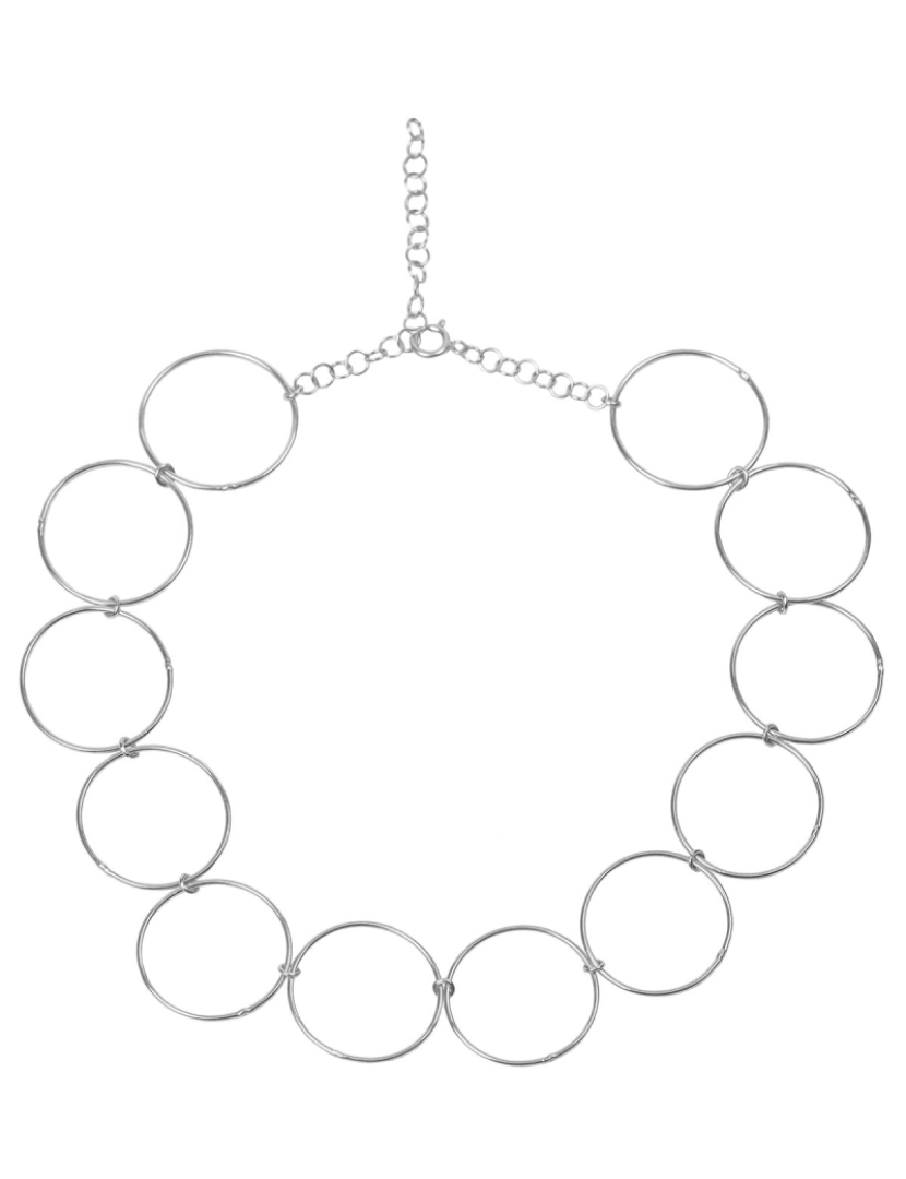 Trium - Big Circles Choker Prata