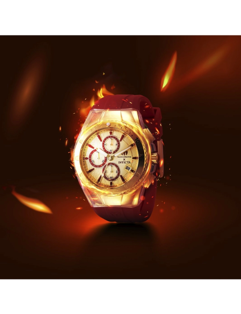 imagem de TechnoMarine x Invicta Five Elements - Fire TM-122004 Relógio de Homem Quartzo  - 44mm - Pulseiras extras4