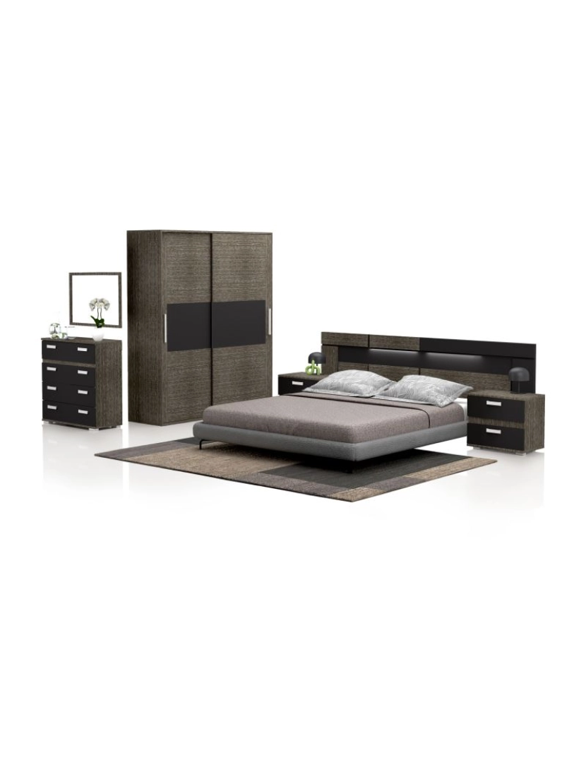 Duehome - Quarto de dormir Ataneq Dark 4C Plus