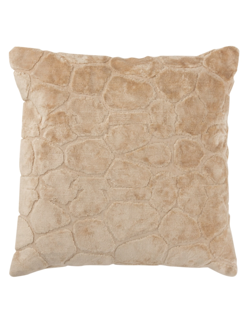 imagem de J-Line Coussin Girafe Viscose Carre Bege1