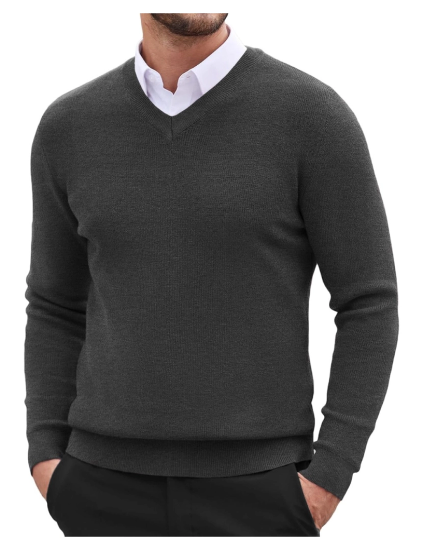 imagem de Cappuccino Italia Mock Pullover Antraciet Cinza3