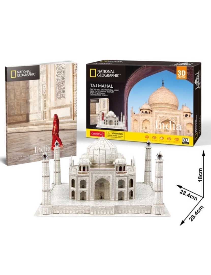 Cubic Fan - Puzzle 3D - National Geographic Taj Mahal 86 Peças
