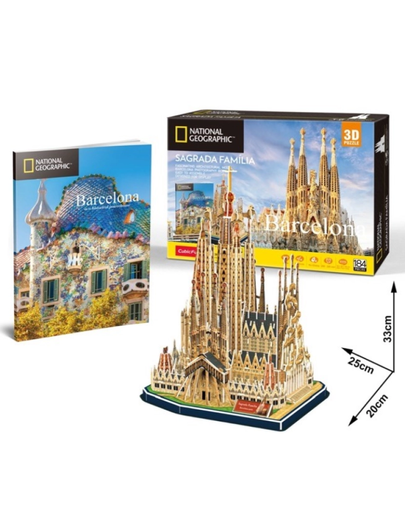 Cubic Fan - Puzzle 3D - National Geographic Sagrada Familia 184 Peças