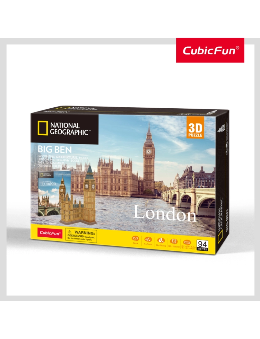 Cubic Fan - Puzzle 3D - National Geographic Big Ben 117 Peças