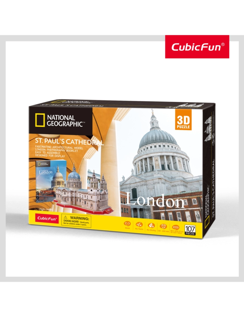 Cubic Fan - Puzzle 3D - National Geographic St. Paul's Cathedral 107 Peças