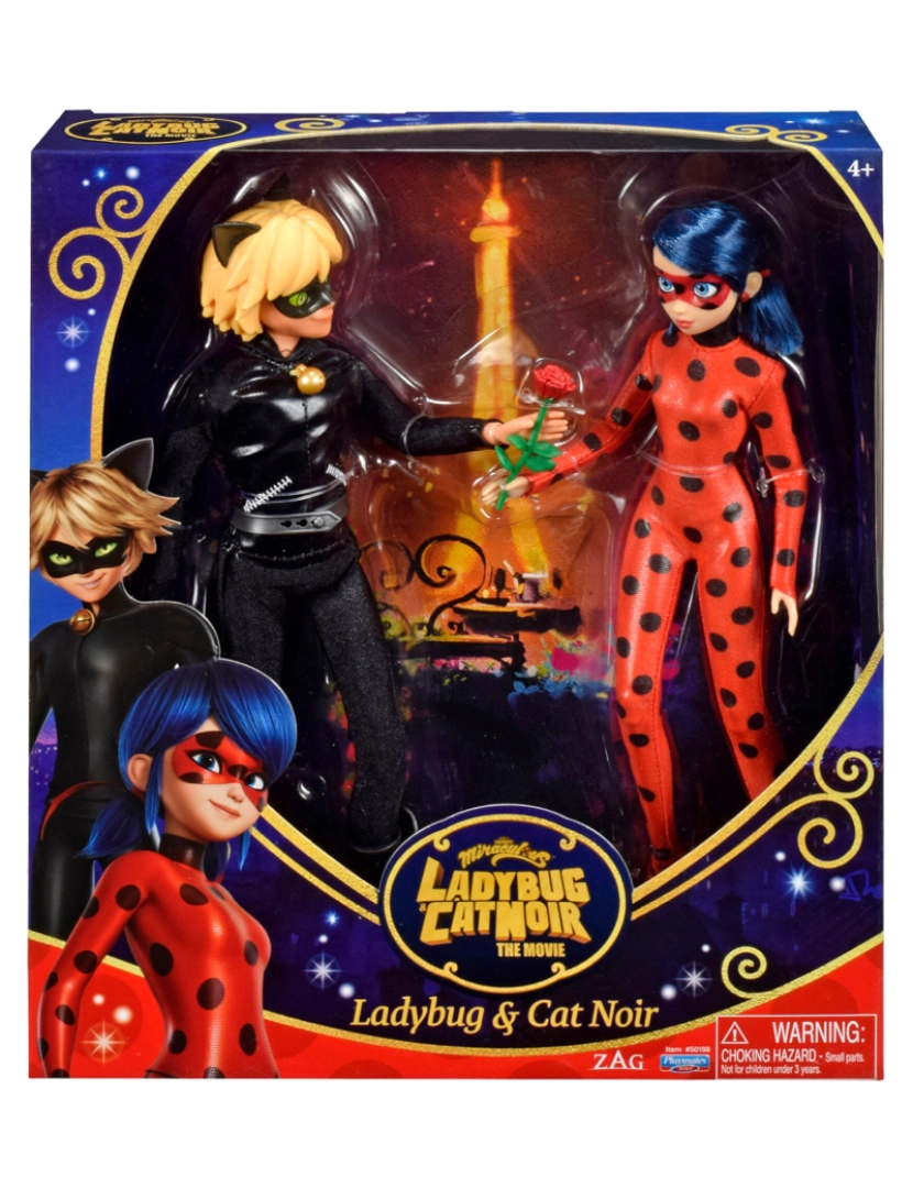 Ladybug - Pack de 2 Bonecas Ladybug e Cat Noir Filme (26 cm)