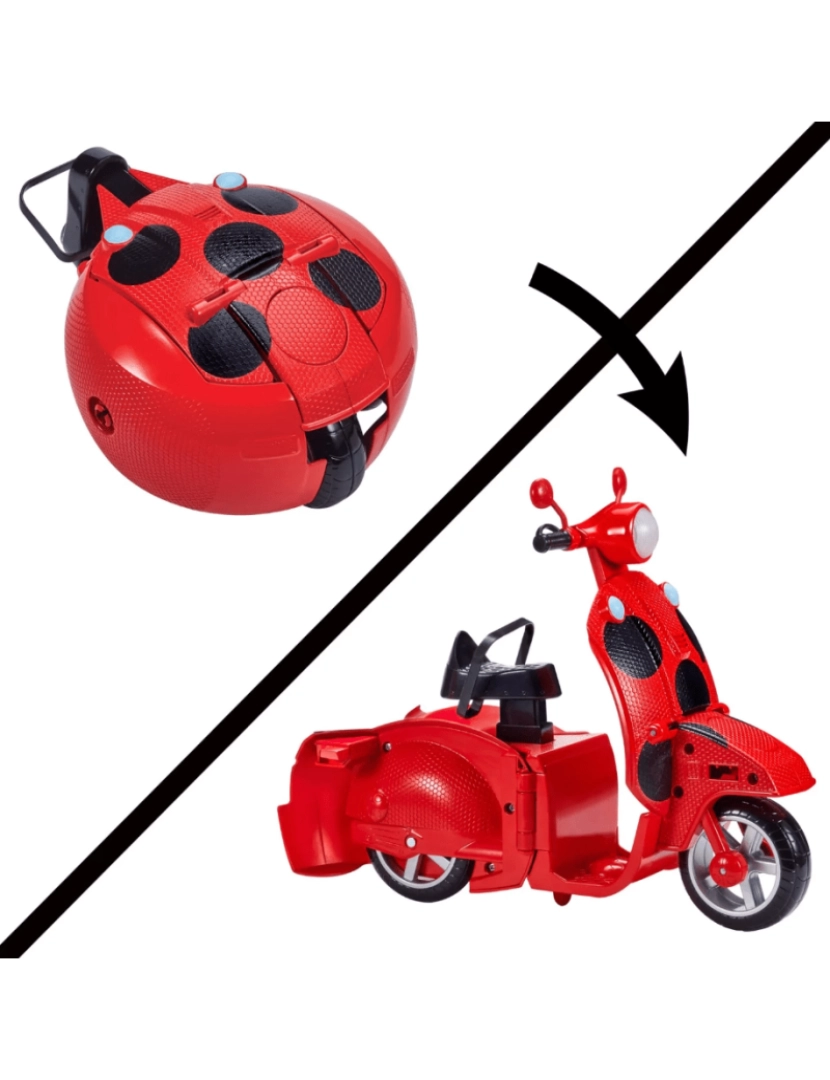 imagem de Ladybug Scooter Switch 'N' Go com Boneca2