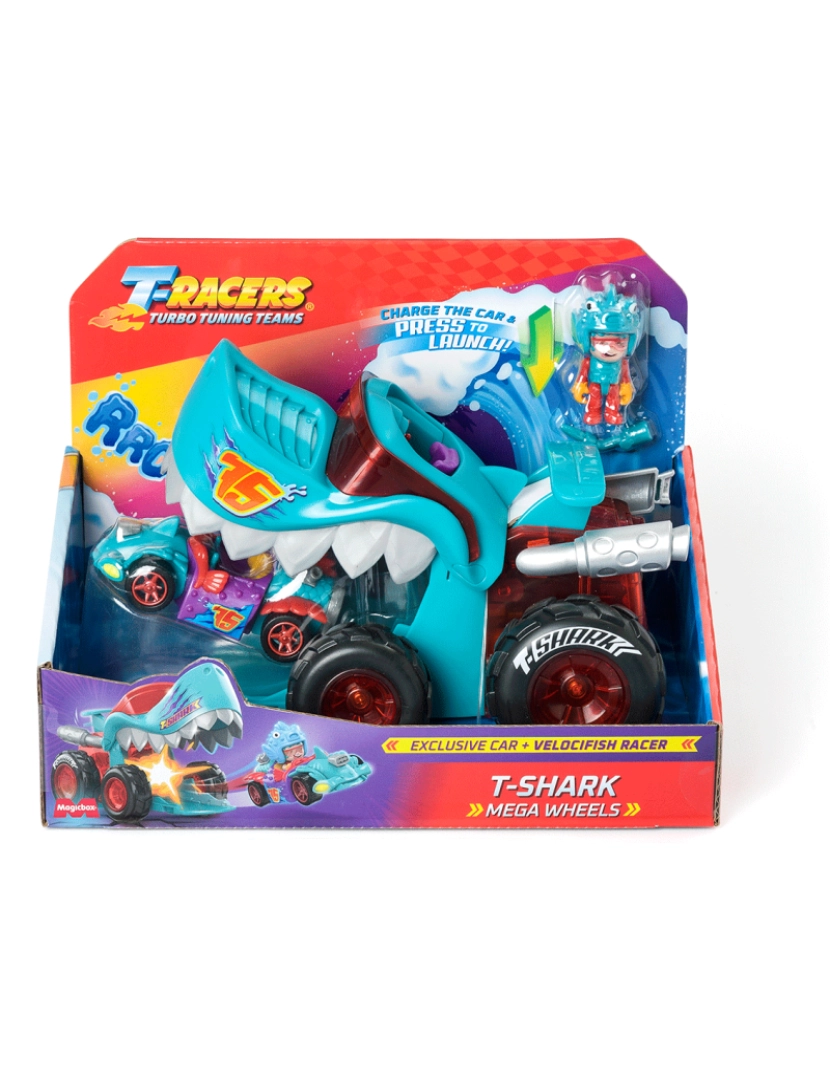 imagem de T-Racers – Playset Mega Wheels  T-Shark & T-Rex5