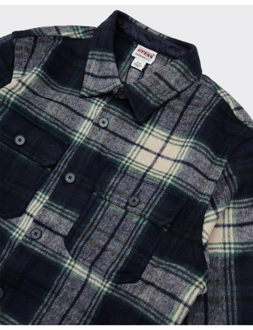 imagem de Camicia Plaid Overshirt Blu2