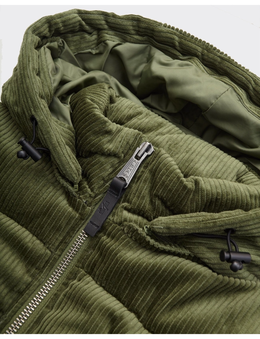 imagem de Giacca Puffer Cord Verde2