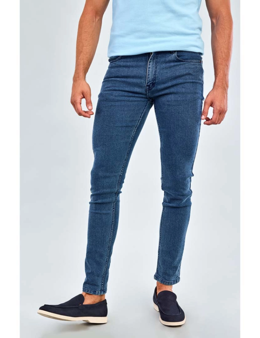 imagem de Calça 5 Bolsos Ganga Slim Fit Azul1