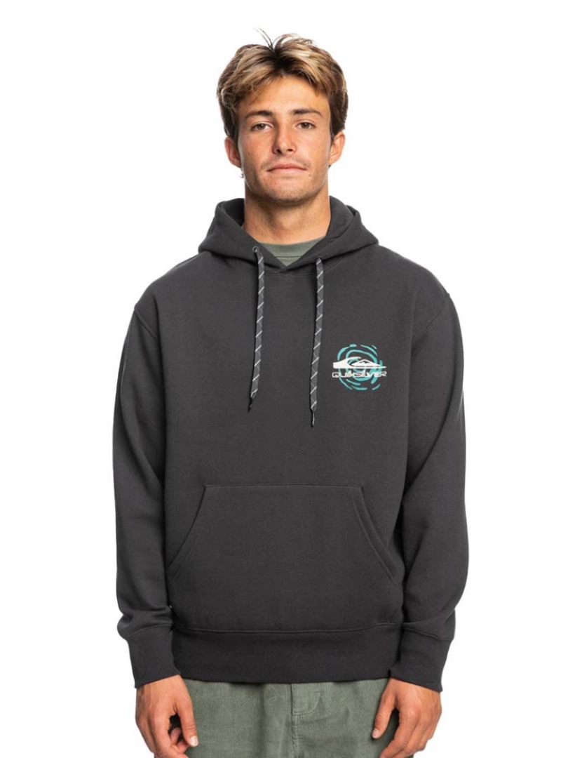 imagem de Pullover Homem Moonlit Mountain Hoody Preto1