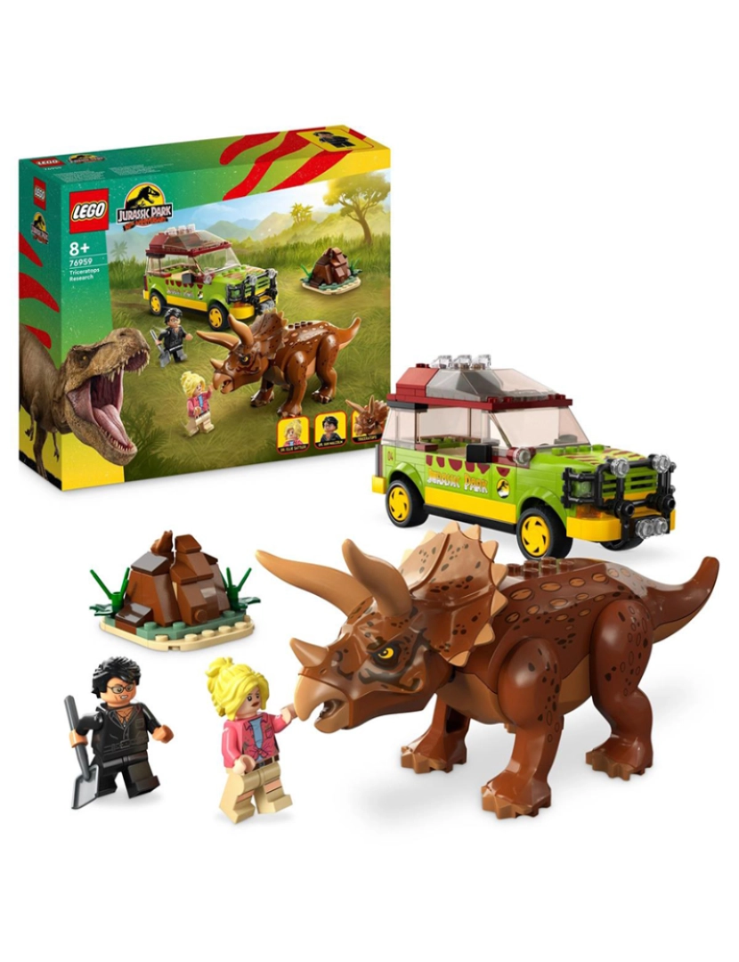 Lego - LEGO JURASSIC PESQUISA DE TRICERATOPS 76959