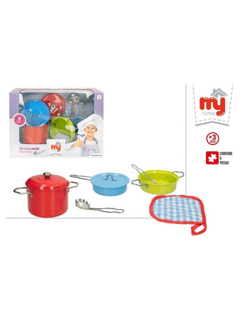 BF - Conjunto De Cozinha Metal 8 Pcs 47470