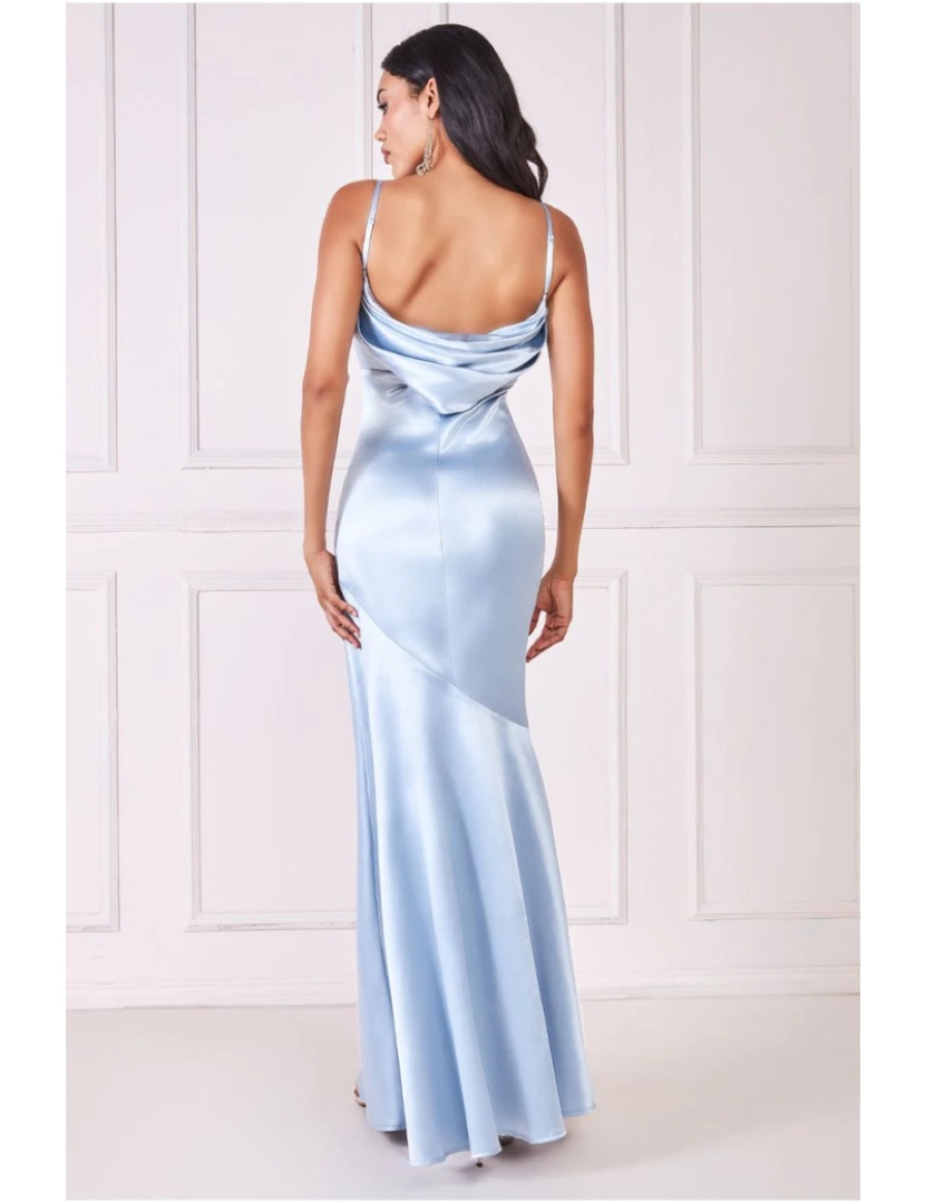 imagem de Cowl volta Satin Vestido Maxi4