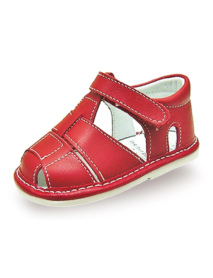 Colores - Sandálias de couro de bebê vermelho 21847-17 (Tallas 17-21)
